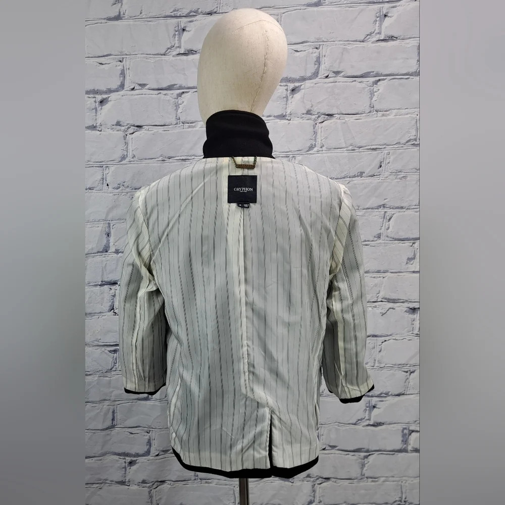 Gryphon New York Beaded Pea Coat Winter Jacket Military Wool Cashmere sz Medium - Picture 12 of 15